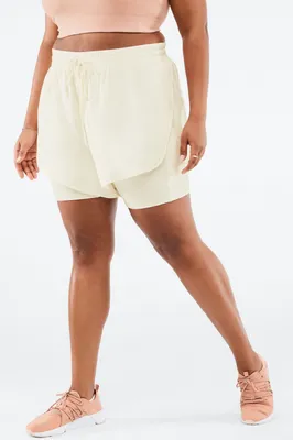 Fabletics Sloane Run Short Womens Concrete/Silk plus Size 4X