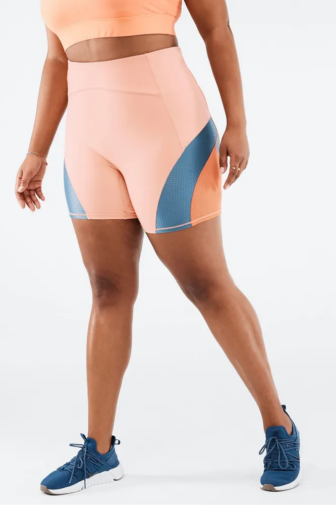 Fabletics High-Waisted Motion365 Run Short 6 Womens Birchwood/Real