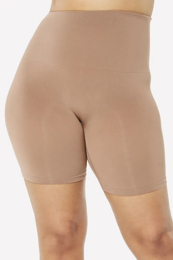 Fabletics Nearly Naked Shaping High Waist Short Womens taupe plus Size  1X/2X