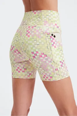 Fabletics Oasis High-Waisted 6 Short Womens Check Yourself Size