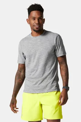 Fabletics Men The Front Row Tee male Grey Heather Size