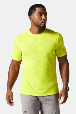 Fabletics Men The Front Row Tee male Acid Green Size XS