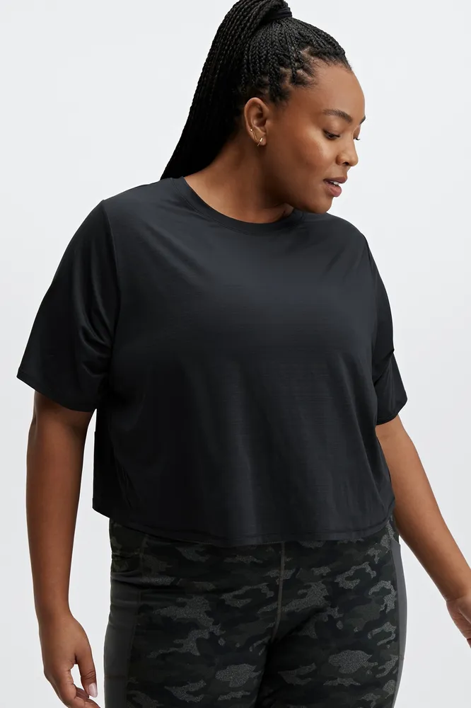 Fabletics Eco-Conscious Twist Back Short-Sleeve Tee Womens plus