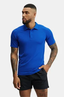 Fabletics Men The Training Day Polo male Classic Blue Size XS