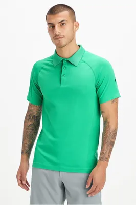 Fabletics Men The Training Day Polo male Essential Green Size