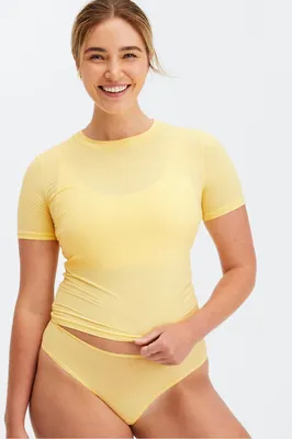 Fabletics Fine Touch Short-Sleeve Tee Womens yellow Size