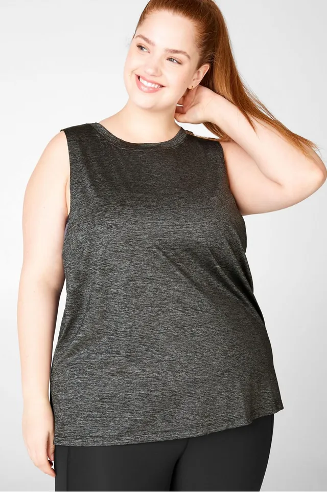 Fabletics Jess Racerback Tank Womens Grey Heather plus Size 4X