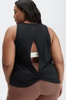 Fabletics Blake Open Back Twist Tank Womens plus Size