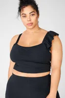 Fabletics Mellie Ruffle Top Womens  plus Size