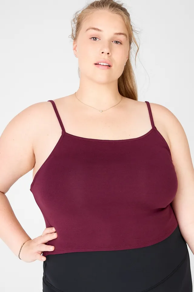 Fabletics Ryan Tie Up Crop Tank Womens pink plus Size 3X