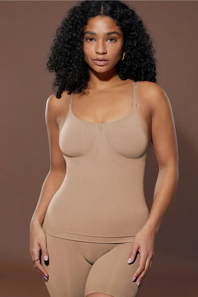Fabletics Nearly Naked Shaping Cami Tank Womens taupe Size