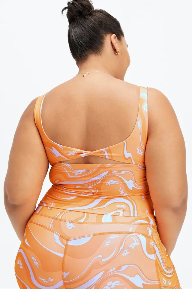 Fabletics Oasis Twist Sports Bra Womens orange plus Size 4X