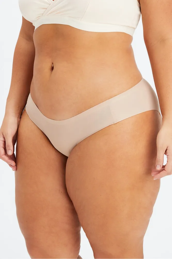 Fabletics The No Show Brief Womens Taupe plus Size 3X
