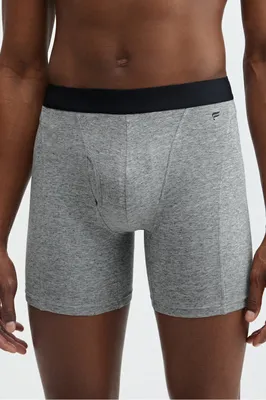 Fabletics Men The 24-7 Boxer Brief male Mid-Grey Heather Size