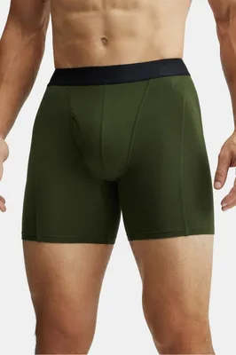 Fabletics Men The 24-7 Boxer Brief male Olive Green Size