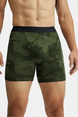 Fabletics Men The 24-7 Boxer Brief male Olive Green Faded Camo Size XS