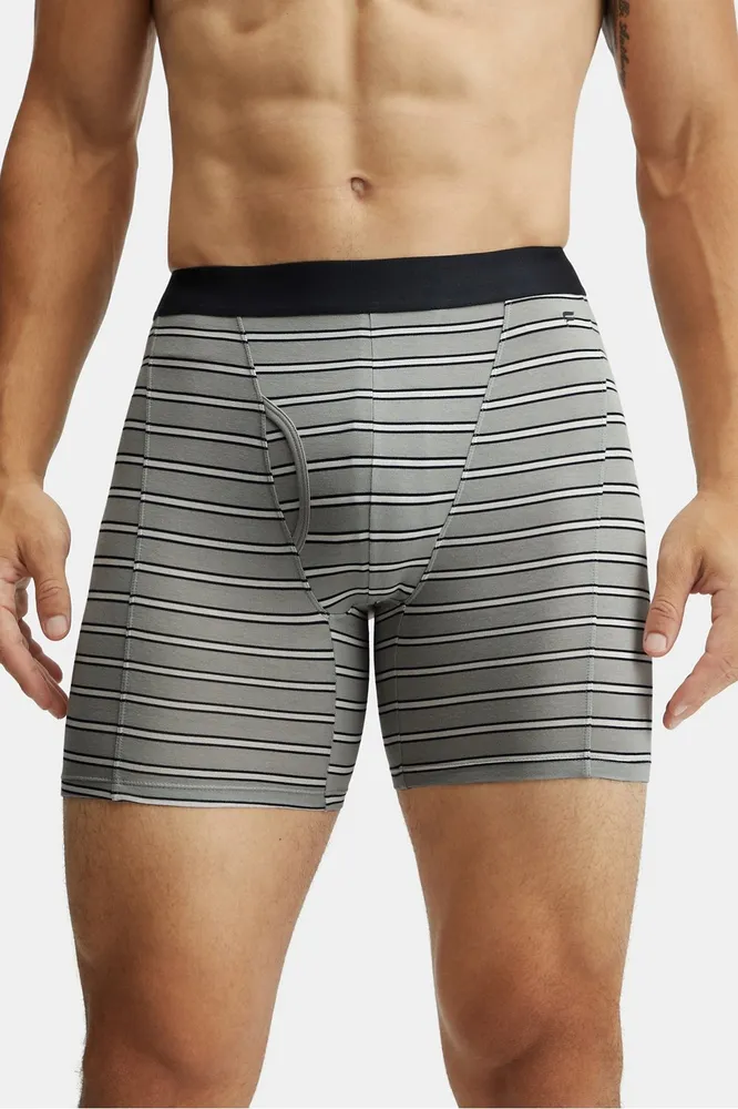 Fabletics Men The 24-7 Boxer Brief male Shadow Shadow Stripe Size