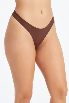 Fabletics Fine Touch Thong Womens Saddle Brown Size