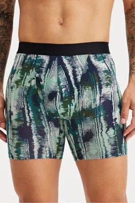 Fabletics Men The 24-7 Boxer Brief male Forest Lagoon Frequency Size