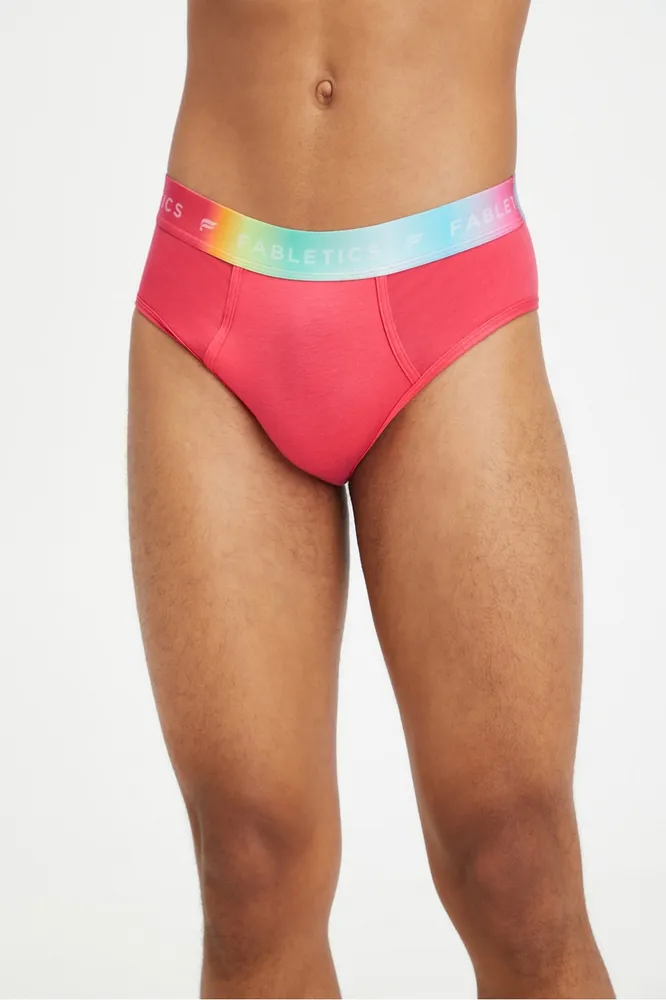 Fabletics 24/7 Pride High-Waisted Brief Womens Magenta Red Size