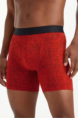 Fabletics Men The 24-7 Boxer Brief male Blazing red Organic Dots Size