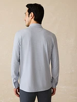 Movement™ Long-Sleeve Polo - Sea Shadow Stripe
