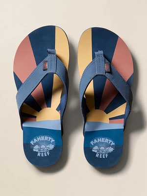 Faherty X Reef Unisex Eva Flip Flop - Indigo Sunrise