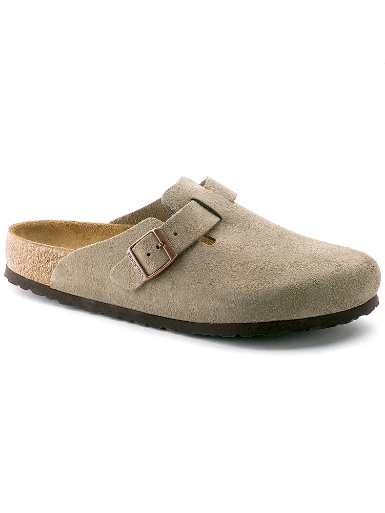 Women's Birkenstock Boston Clog Soft Footbed - Taupe