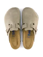 Women's Birkenstock Boston Clog Soft Footbed - Taupe