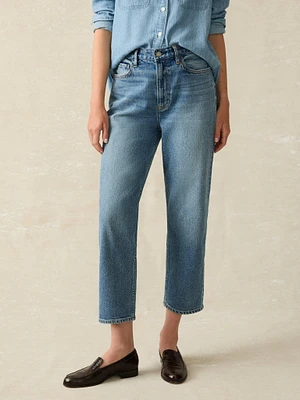 90s Crop Jean - Bluestone Wash