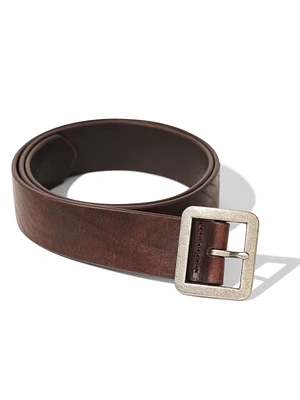 Rugged Leather Belt - Brown