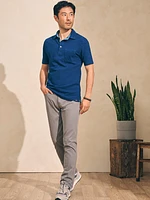 Short-Sleeve Indigo Polo Shirt