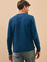 Long-Sleeve Indigo Henley