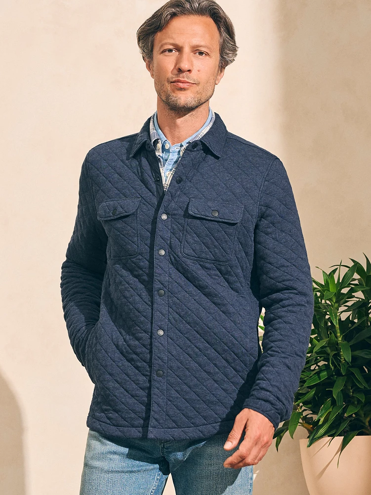 Epic Quilted Fleece CPO (Tall) - Navy Melange