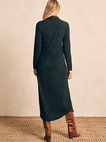 Legend™ Sweater Maxi Dress - Heathered Black Twill