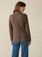 Inlet Knit Blazer - Deep Brown Heather