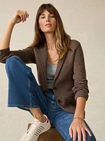 Inlet Knit Blazer - Deep Brown Heather