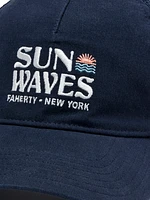 New York Retro Sun and Waves Trucker - Navy