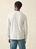 Sunwashed Slub Crew - Light Grey Heather