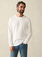 Sunwashed Slub Crew - White