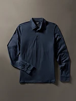 Movement™ Long-Sleeve Pique Polo - Harbor Night Heather