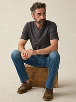 Sunwashed V-Neck Tee - Washed Black