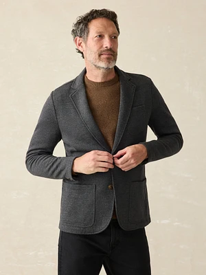 Inlet Knit Blazer - Black Sky Melange