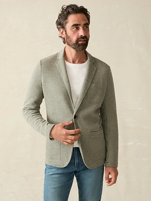 Inlet Knit Blazer - Olive Brush Melange