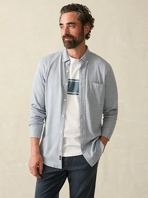 Coastline Knit Shirt - Oceanside Blue