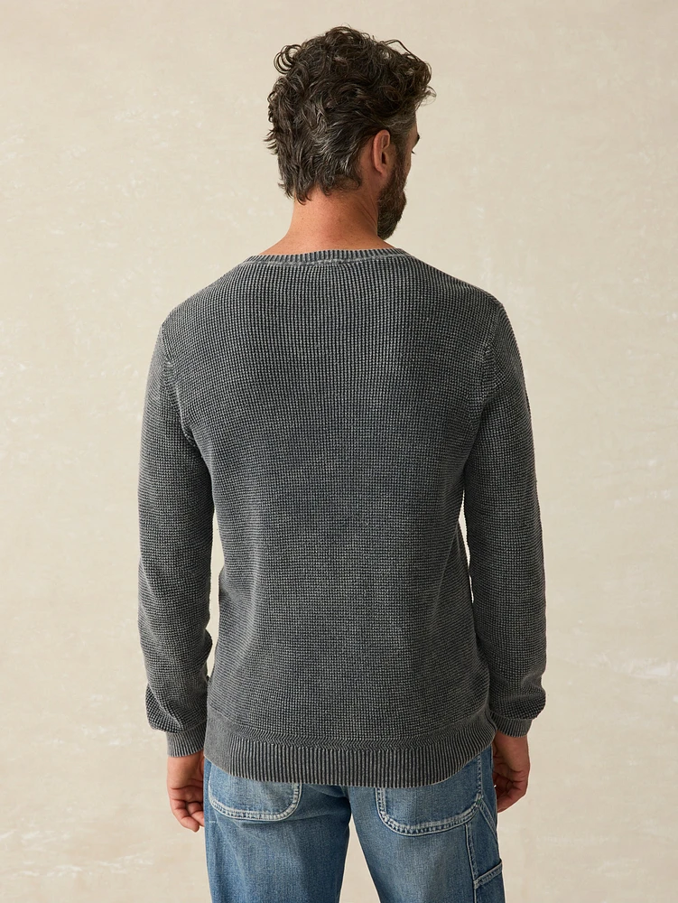 Sunwashed Crewneck Sweater - Faded Black