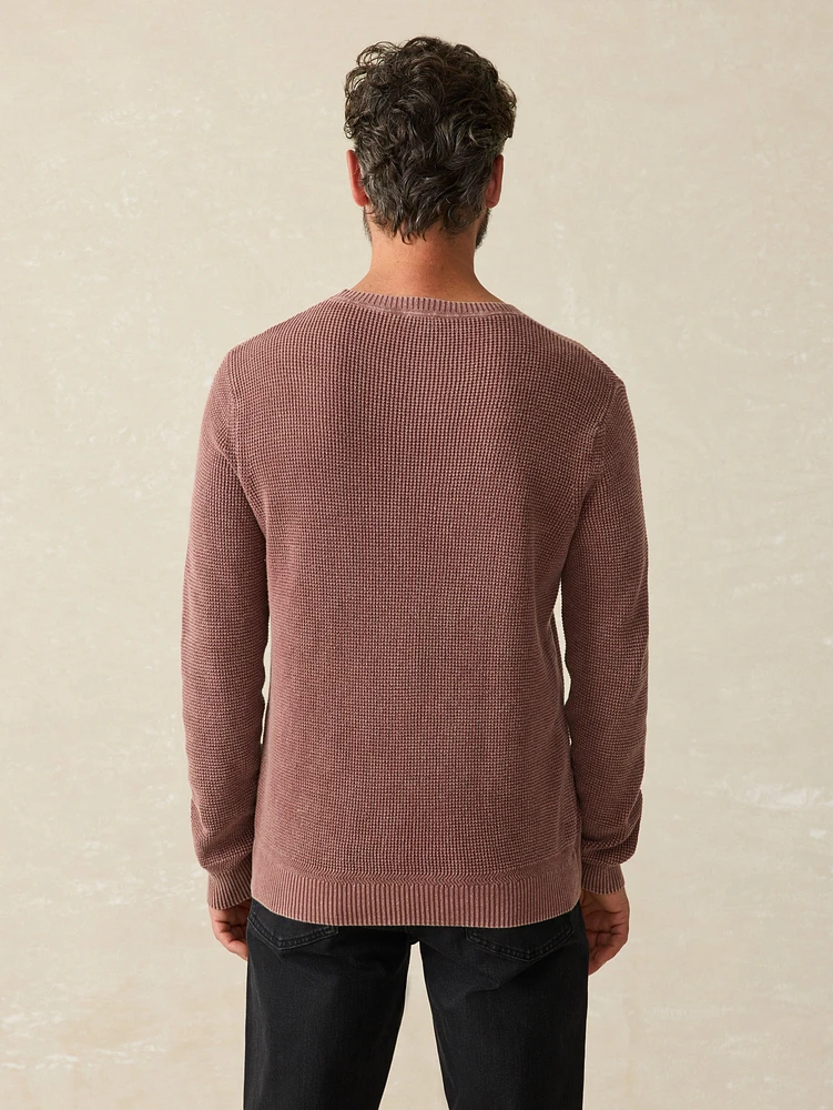 Sunwashed Crewneck Sweater - Plum Wine