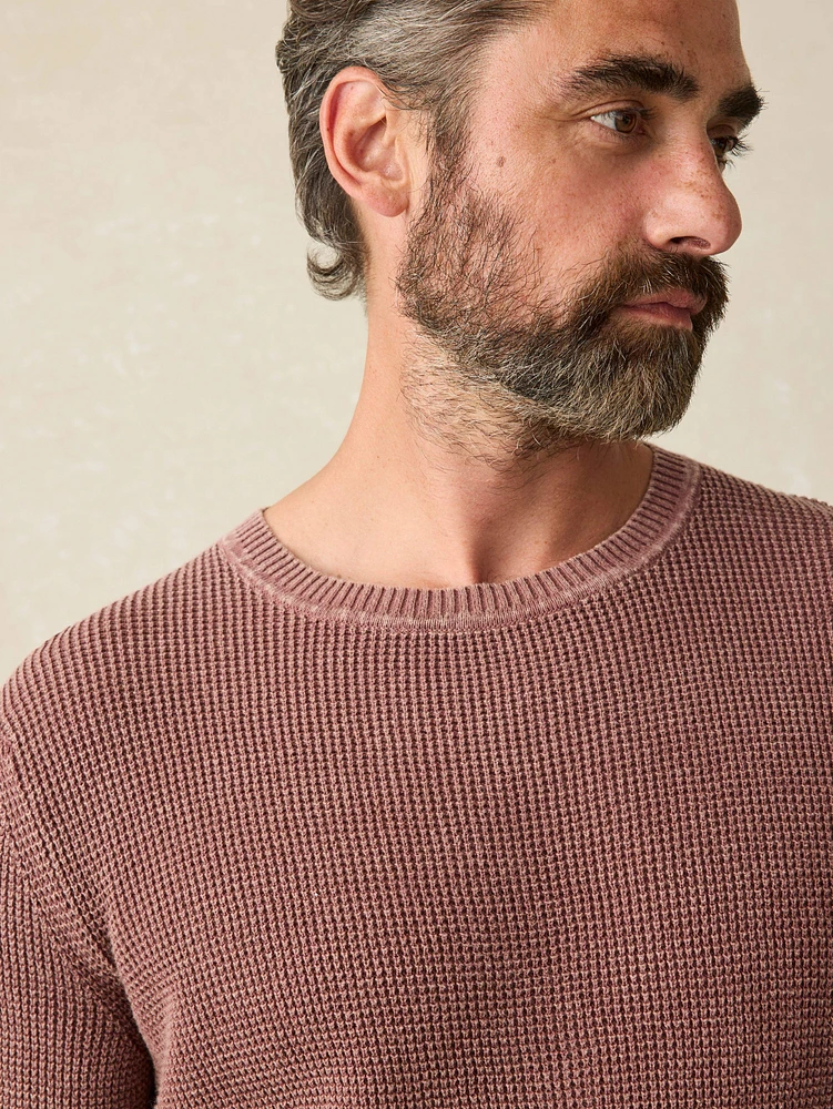 Sunwashed Crewneck Sweater - Plum Wine