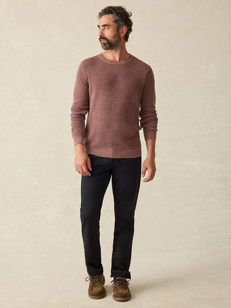 Sunwashed Crewneck Sweater - Plum Wine