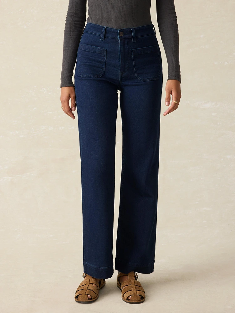 Stretch Terry Patch Pocket Ankle Pant - Clermont Wash